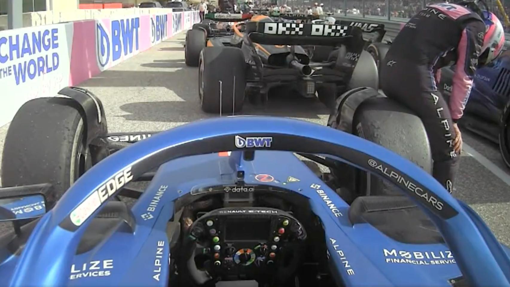 Fernando Alonso, exhausto tras la carrera en Austin