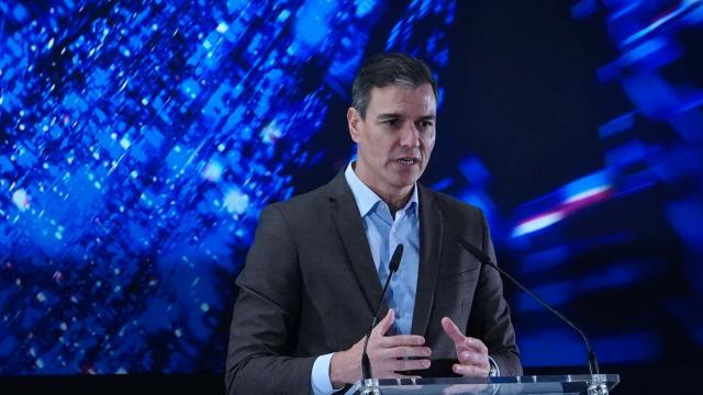 El presidente del Gobierno, Pedro Sánchez, este lunes en un acto en Valladolid.