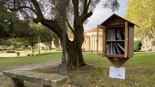 Caseta instalada en el parque da Igrexa de Cambre (A Coruña).