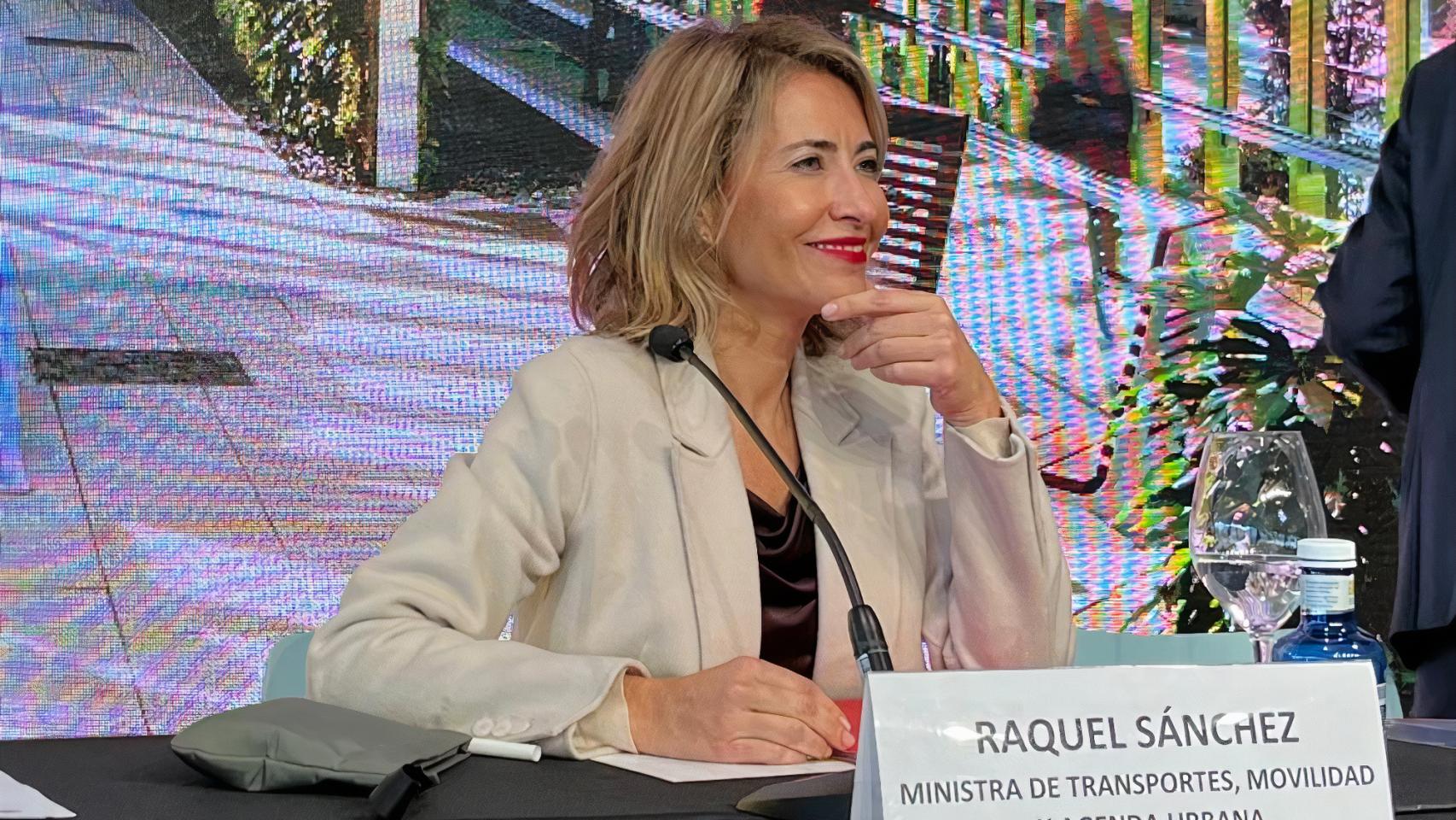 La ministra Raquel Sánzhez, hoy en Vigo.