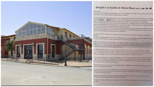 La carta de la empleada que denuncia que la Residencia San Isidro de Yecla ha ocultado la muerte de una usuaria por una supuesta caída, a raíz de la presunta negligencia del personal de las instalaciones.