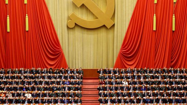 El presidente de China, Xi Jinping, durante el XX Congreso del Partido Comunista (PCCh).