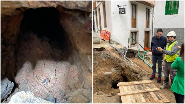 Aparece una gruta subterránea en Betanzos.