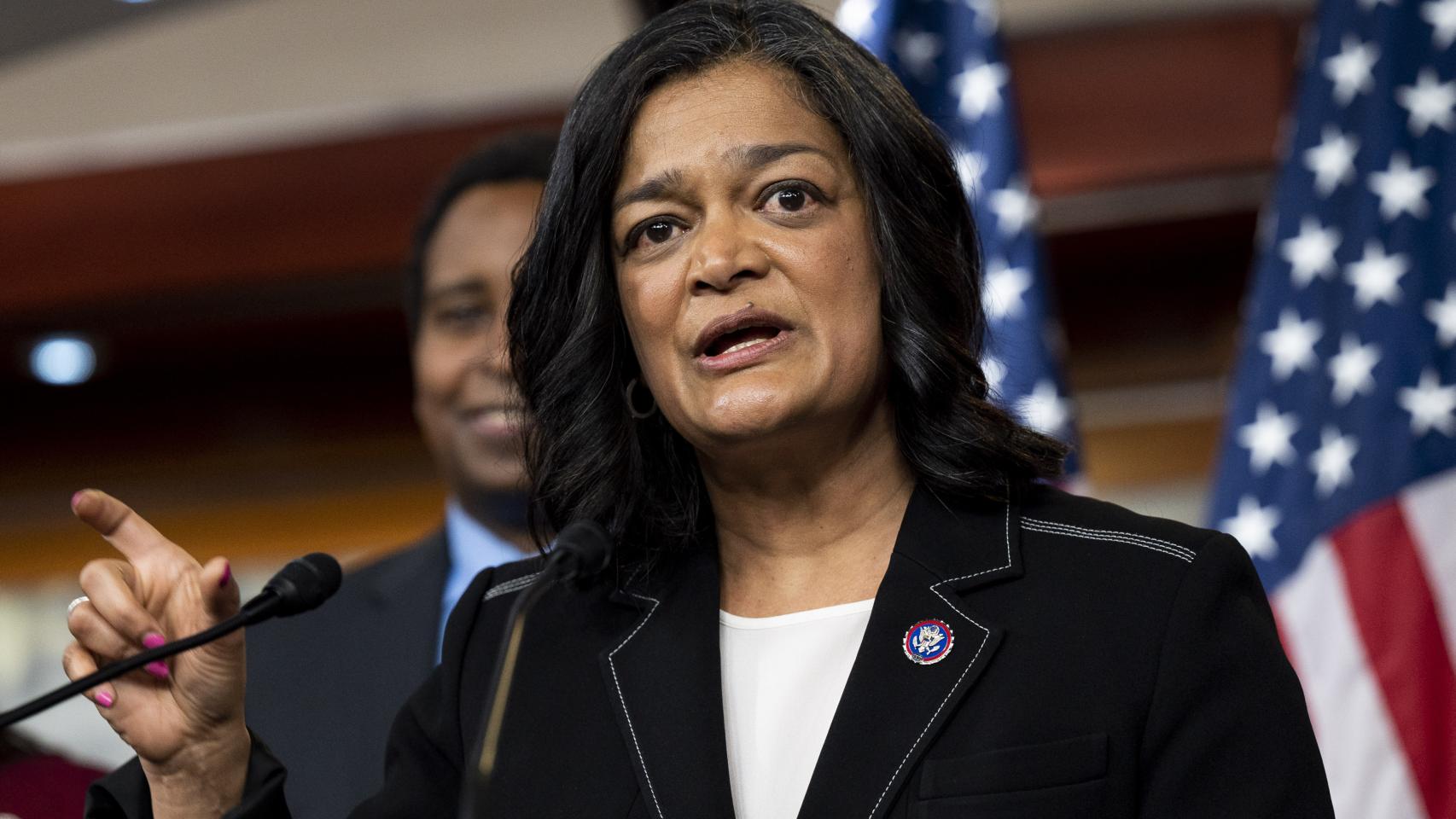 La presidenta del caucus demócrata, Pramila Jayapal.