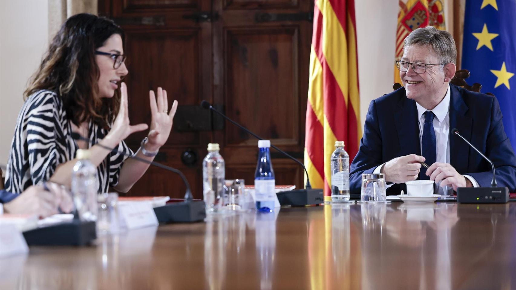La vicepresidenta Aitana Mas y el jefe del Consell, Ximo Puig, esta semana.