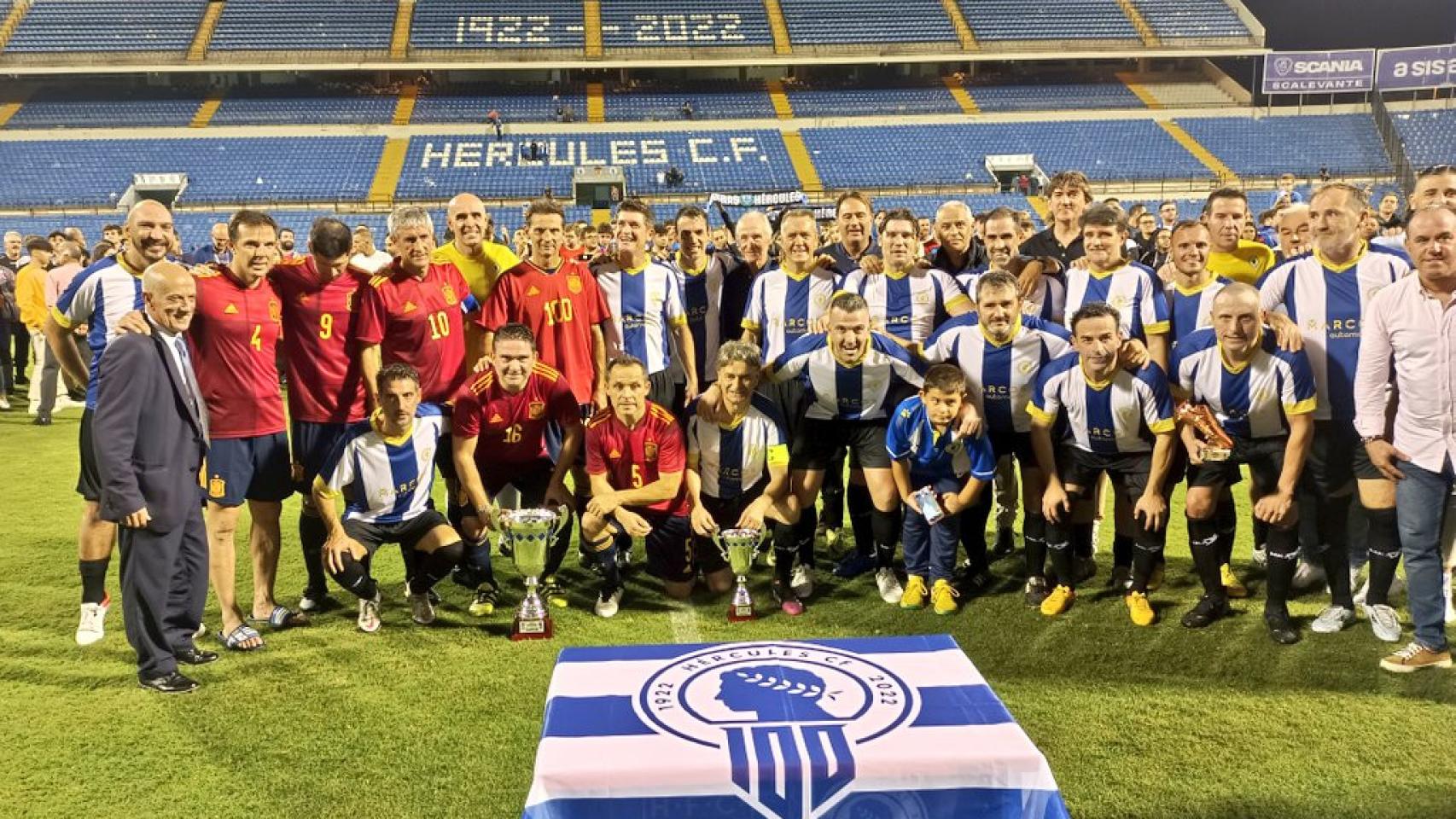 Imagen del partido del centenario.