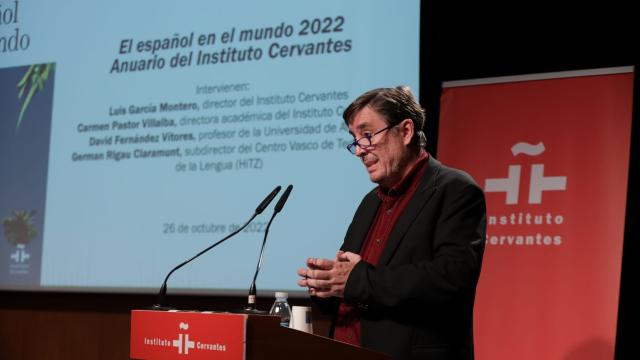 Luis García Montero, director del Instituto Cervantes, en la presentación del anuario. Foto: Instituto Cervantes