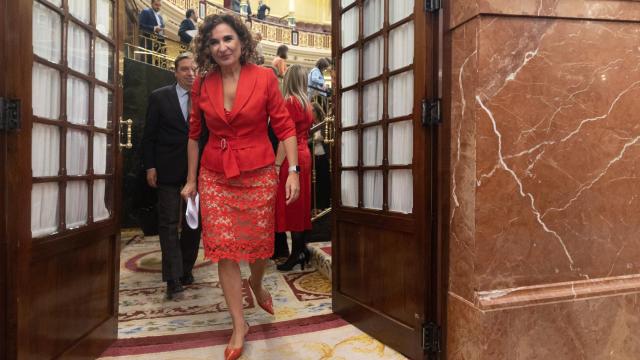 María Jesus Montero, ministra de Hacienda, en el Congreso, este miércoles.