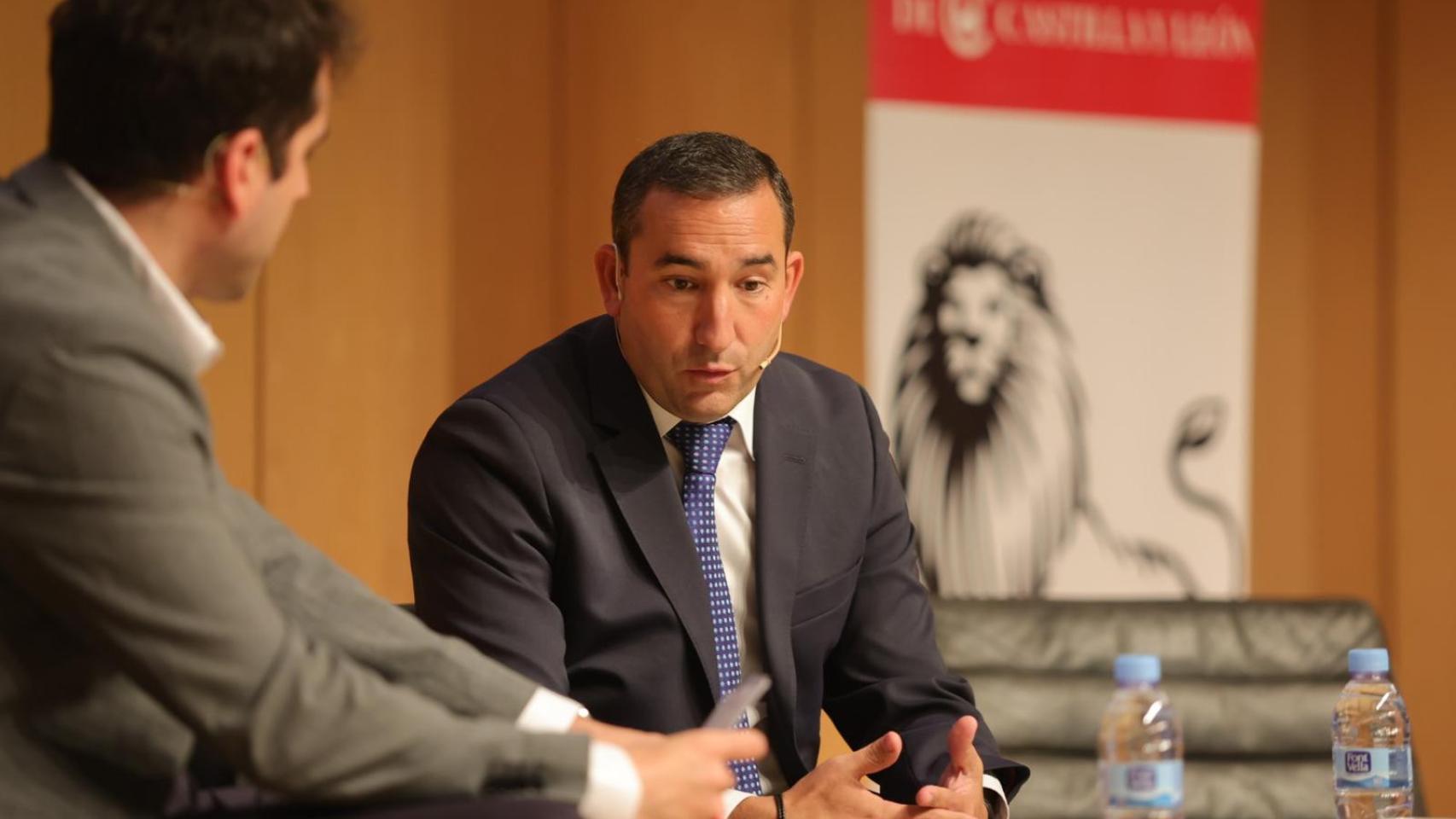 El delegado territorial de la Junta en Salamanca, Eloy Ruiz Marcos, en su intervención en el I Foro Salamanca Impulsa