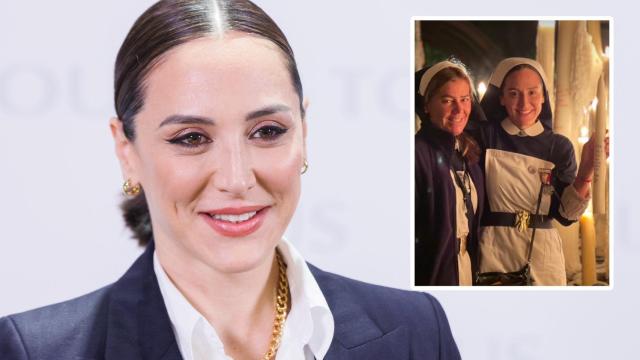 La marquesa de Griñón, Tamara Falcó, junto a Natalia Onieva Segovia en un montaje de EL ESPAÑOL.