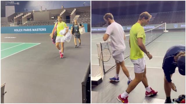 Rafa Nadal entrena en París