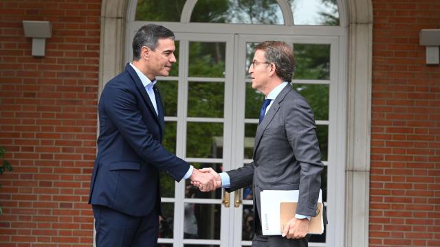 La visita de Feijóo a la Moncloa, el pasado 10 de octubre.