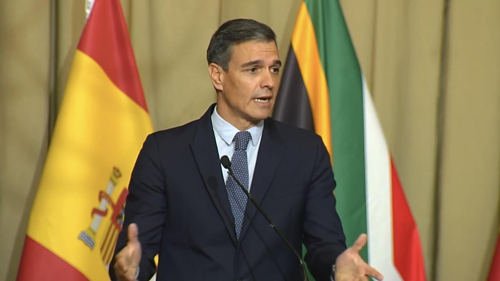 Pedro Sánchez desde Petroria, en Sudáfica.