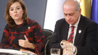 Soraya Sáenz de Santamaría y Jorge Fernández Díaz en 2013.