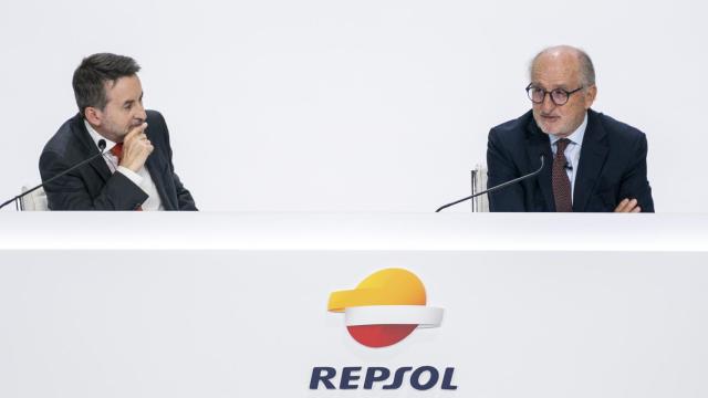 El consejero delegado de Repsol, Josu Jon Imaz, y el presidente, Antonio Brufau.