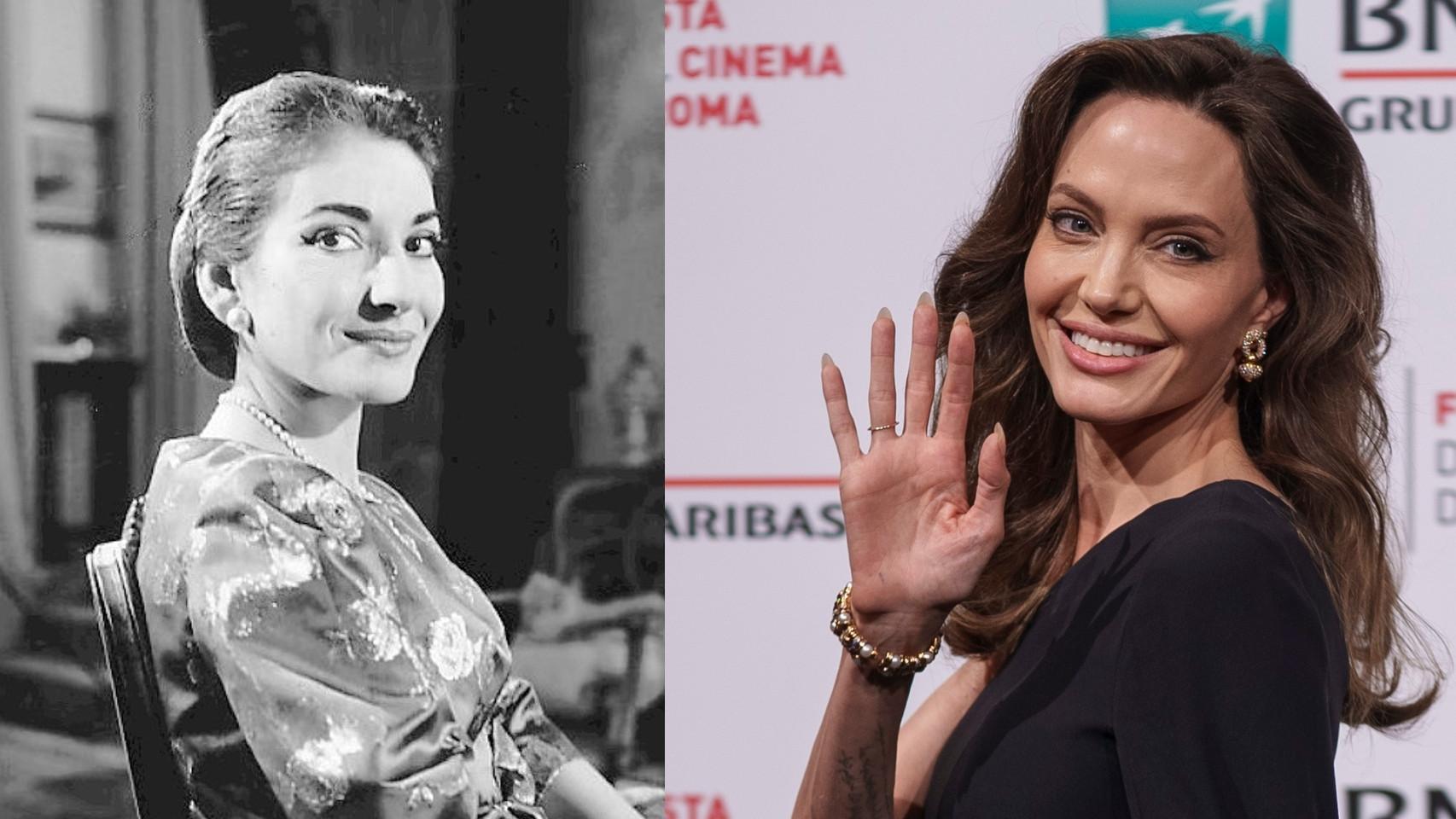 Maria Callas (izq) y Angelina Jolie (dcha).