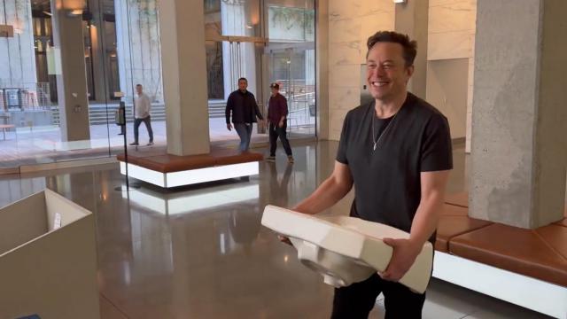 Elon Musk a su entrada en Twitter.