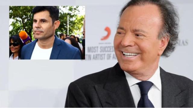Julio Iglesias junto al que asegura ser su hijo biológico, Javier Santos, en un montaje de EL ESPAÑOL.