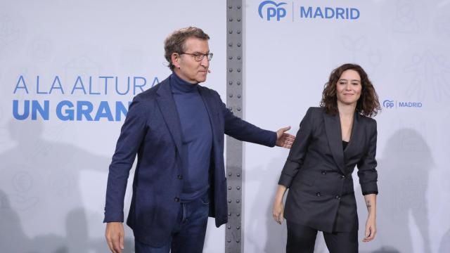 Alberto Núñez Feijóo e Isabel Díaz Ayuso, el pasado lunes en Madrid.