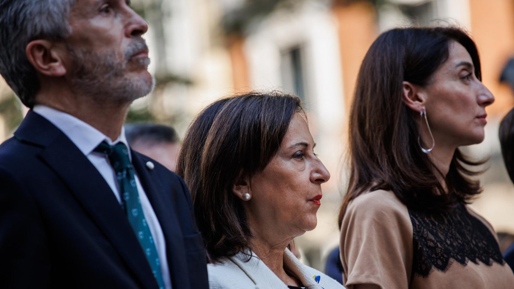 Los ministros Marlaska, Robles y Llop, en una imagen tomada en mayo de este año.