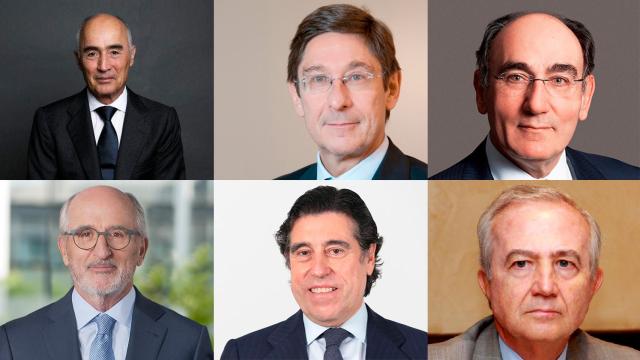 Rafael del Pino, José Ignacio Goirigolzarri, Ignacio Galán, Antonio Brufau, Manuel Manrique y José María Fernández-Sousa.