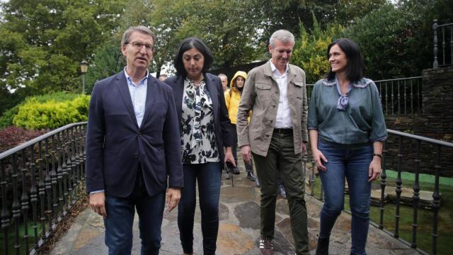 Feijóo, Rueda y Candia en Lugo.
