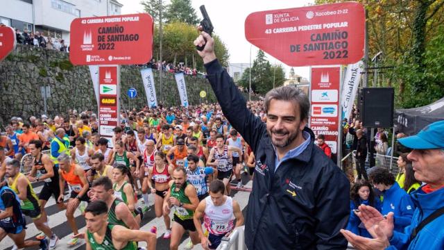 Carrera pedestre en Santiago.