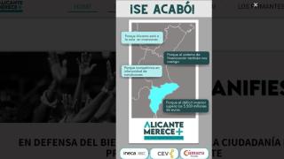 Convocatoria de la manifestación del día 3 en Alicante.