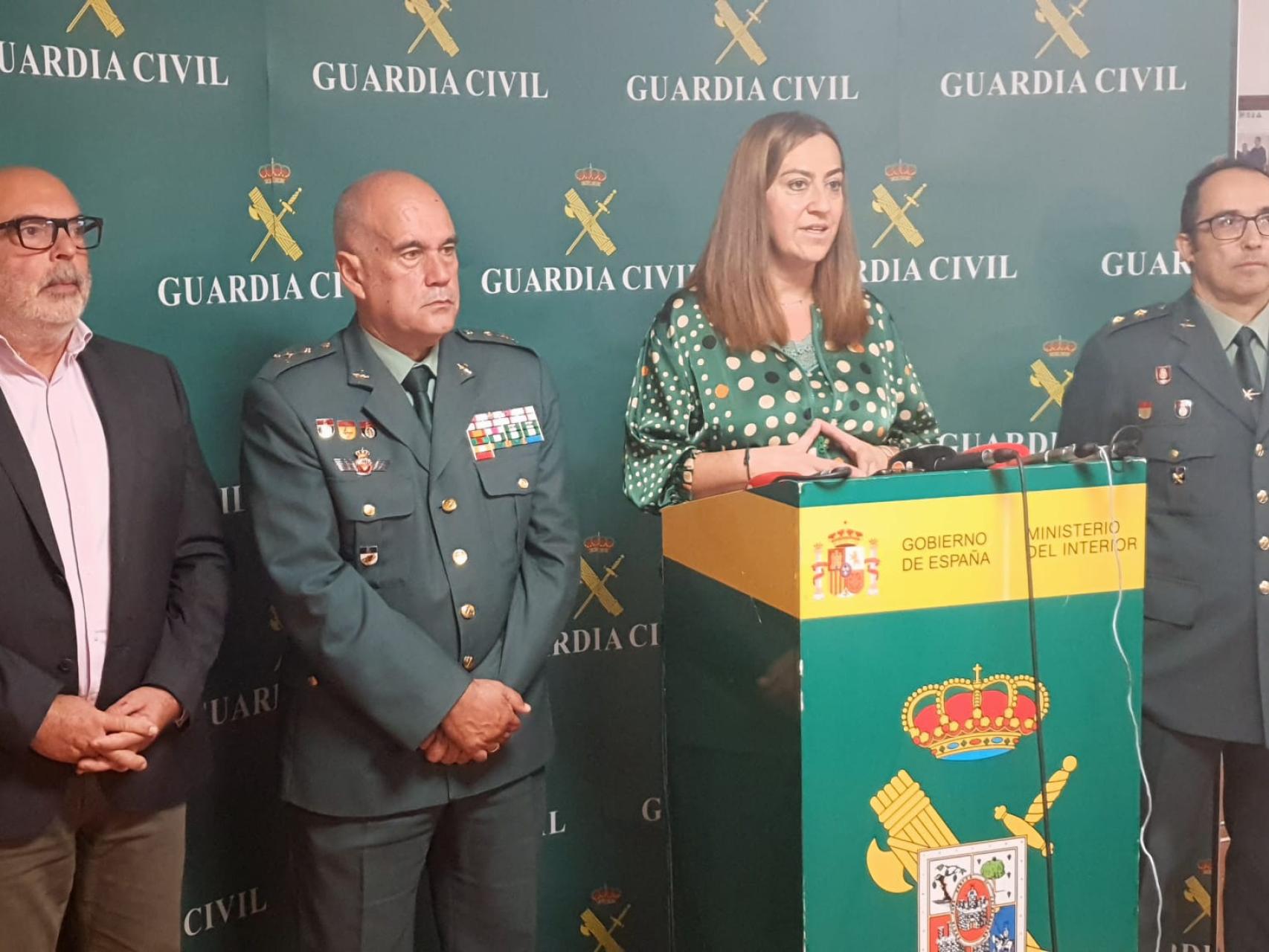 La delegada del Gobierno, Virginia Barcones, durante la presentación de la carta de servicios de la Comandancia de Soria, este lunes.