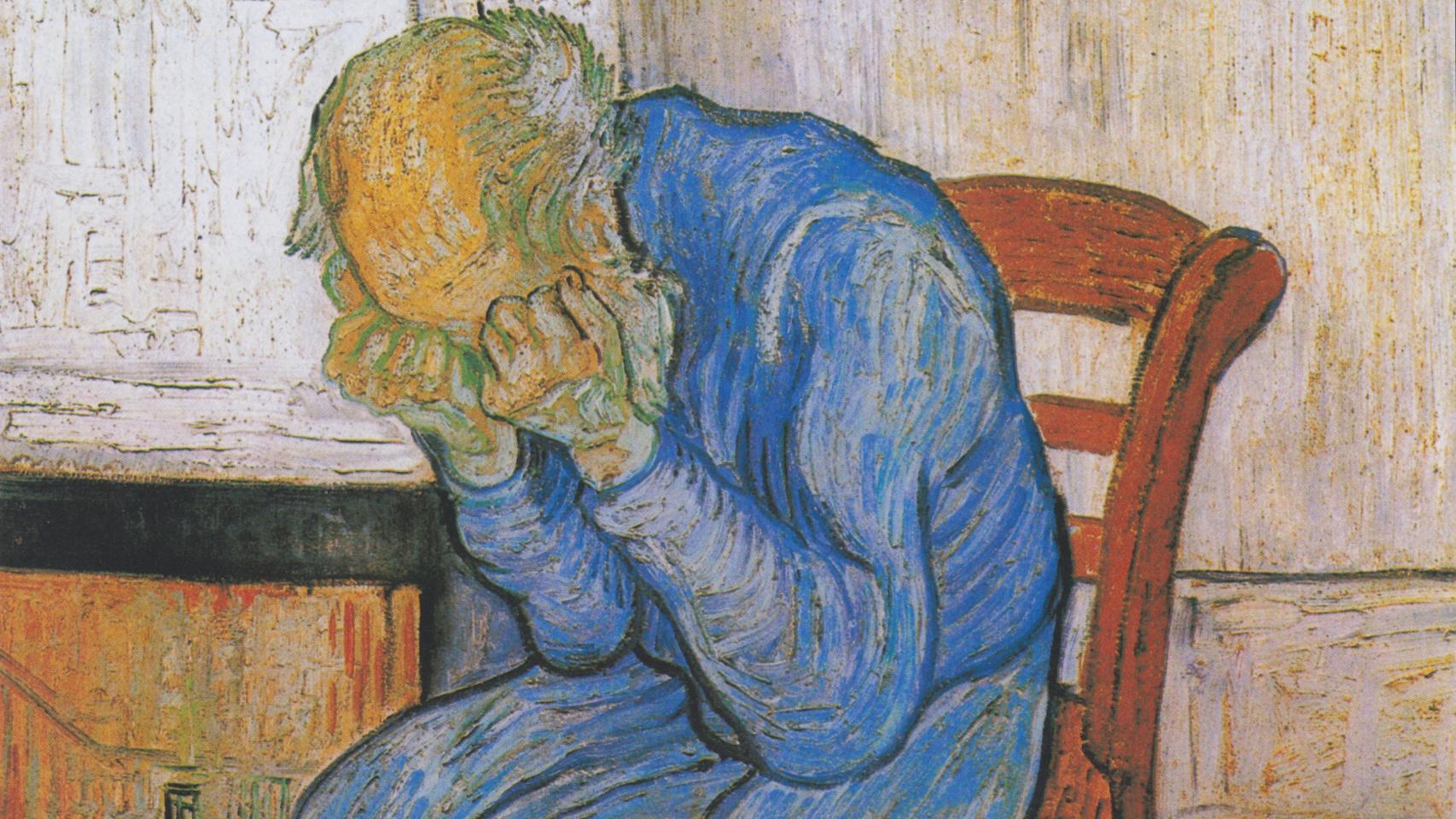 Un detalle de 'En la puerta de la eternidad', pintura al óleo de Vincent van Gogh realizada en 1890 en Saint-Rémy de Provence. La obra fue completada mientras el pintor permanecía convaleciente de una grave recaída en su salud mental dos meses antes de su muerte