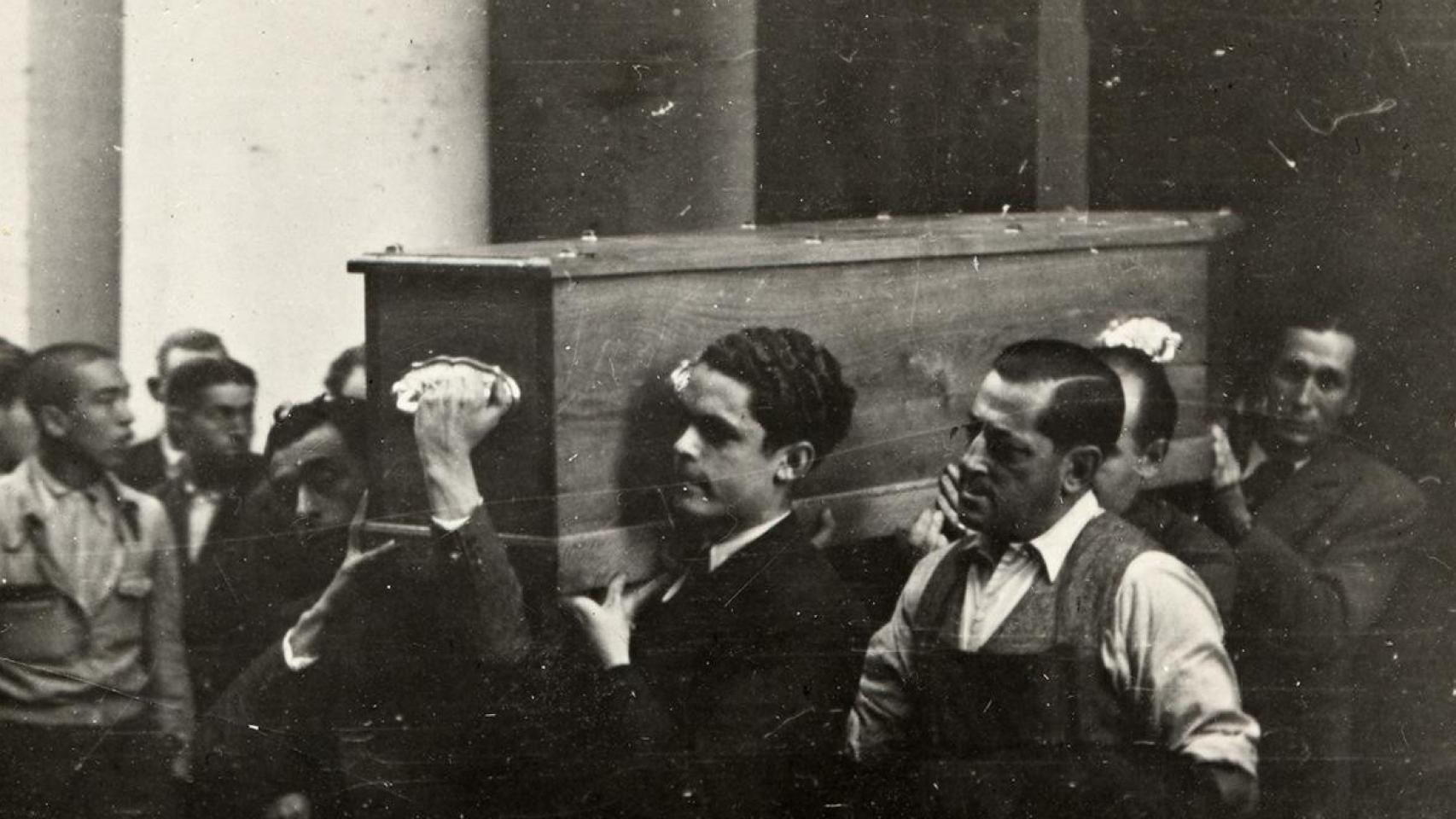Entierro de Manuel Azaña en el cementerio de Montauban, 5 de noviembre de 1940. Foto: Asociación Manuel Azaña