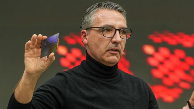 César Muntada, jefe de iluminación de Audi, durante el encuentro 'Audi Summit for Progress' en Madrid.