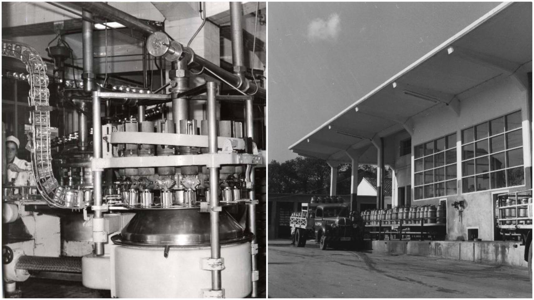 Imágenes antiguas de la factoría de Nestlé en Pontecesures.