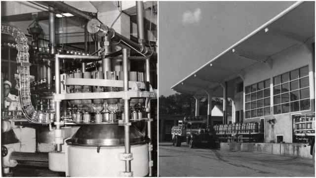 Imágenes antiguas de la factoría de Nestlé en Pontecesures.