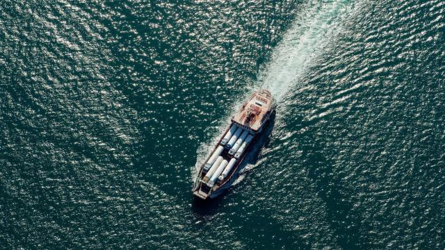 Imagen de archivo de un buque transportando gas natural licuado desde Turquía.