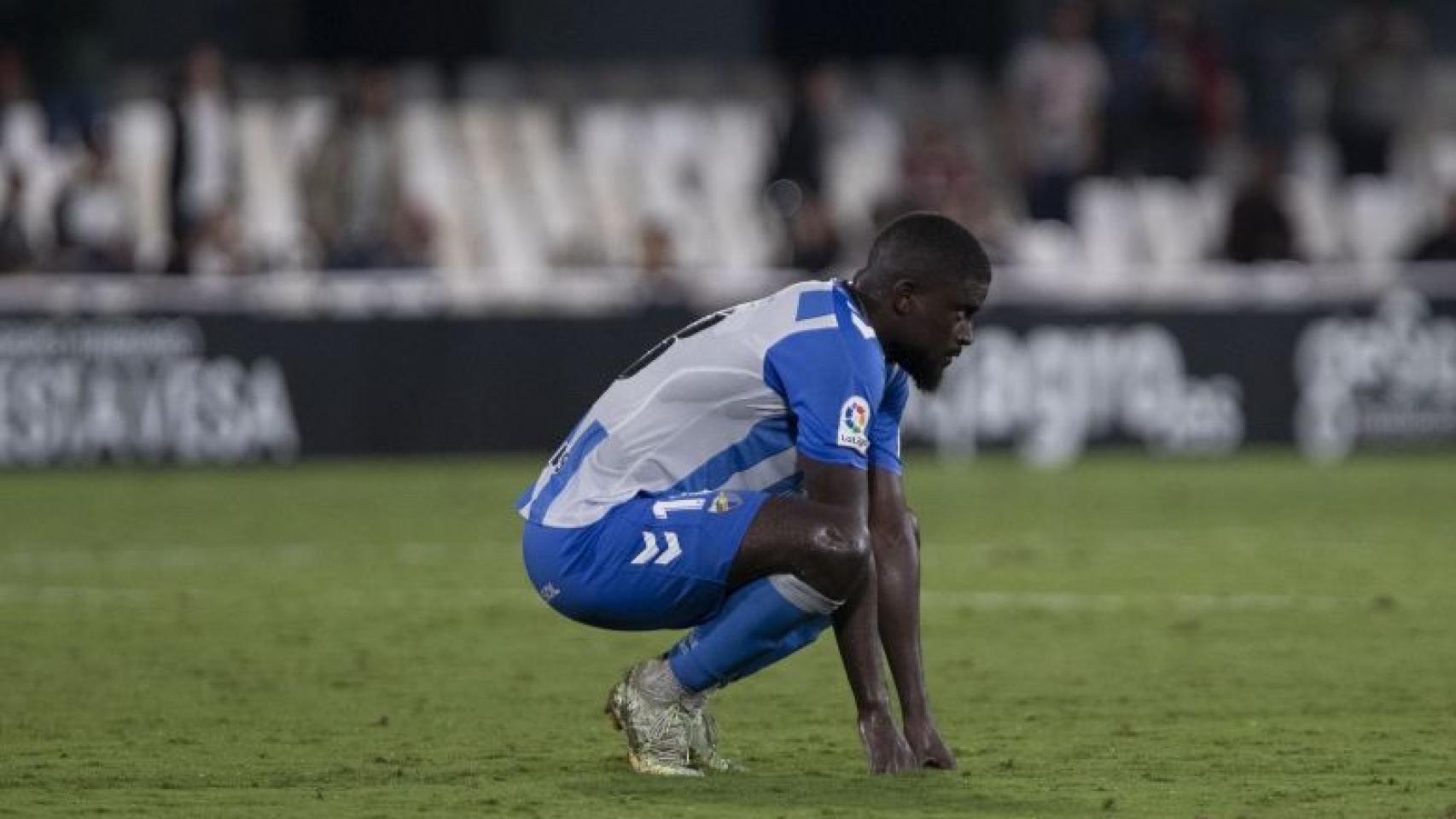 Alfred N'Diaye durante el Cartagena vs. Málaga