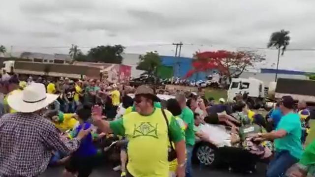 El atropello de los seguidores de Bolsonaro.
