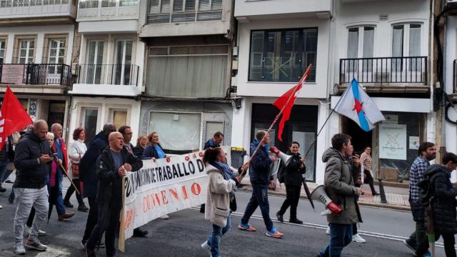 Protesta de los trabajadores de Nostián en una foto de archivo.