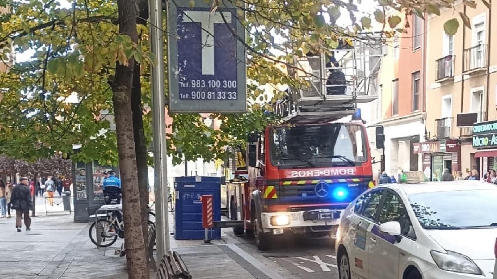 Rescate en la Plaza Cruz Verde de Valladolid