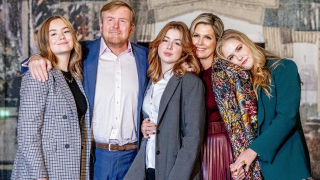 La Familia Real de Los Países Bajos este viernes en un acto público.