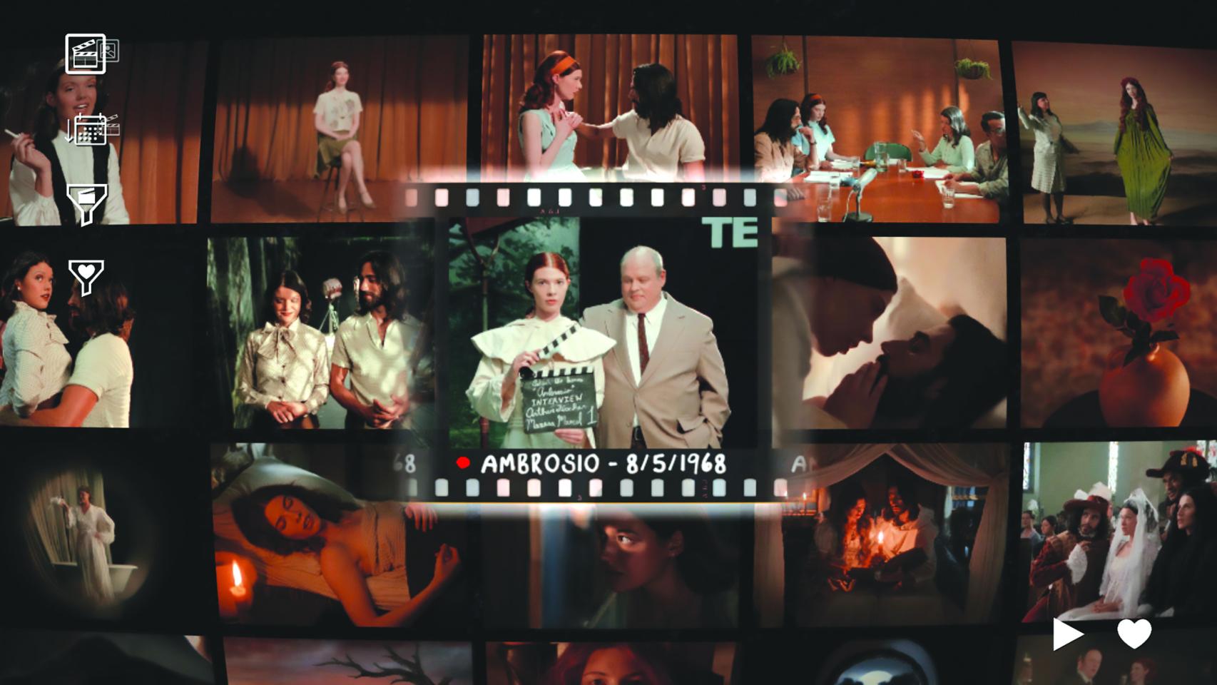 'Daylies' y ensayos sobre la producción de 'Ambrosio', la primera de las películas de Marissa Marcel