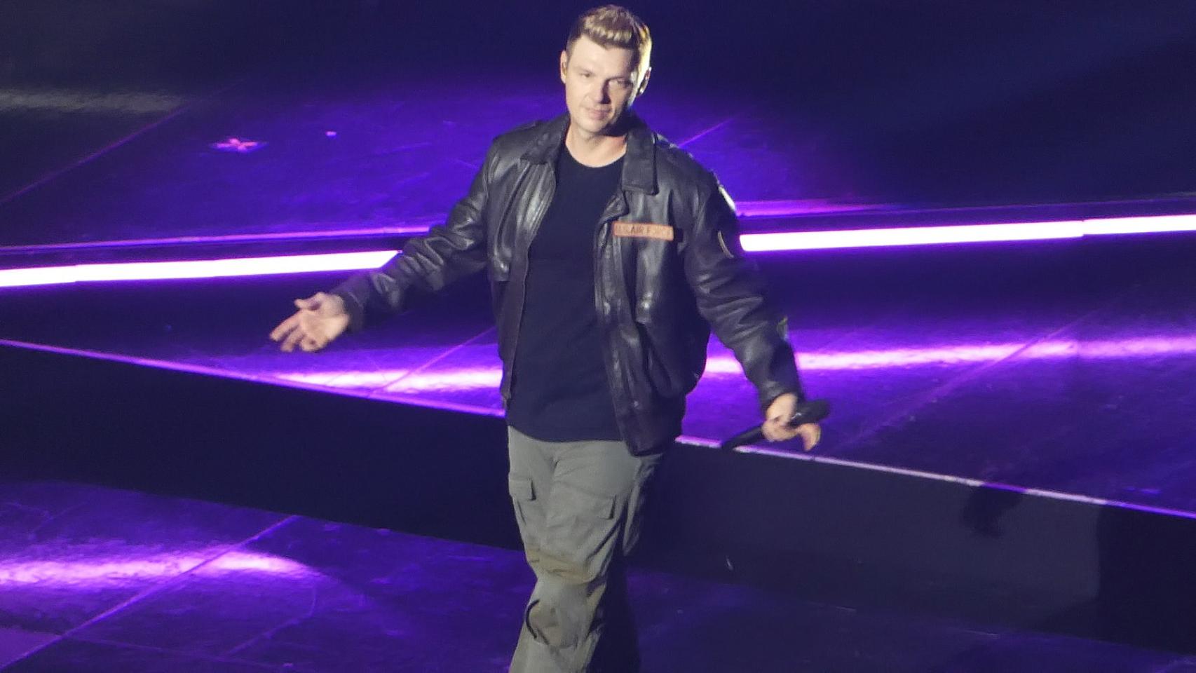 Nick Carter en el concierto de los Backstreet Boys en Londres.