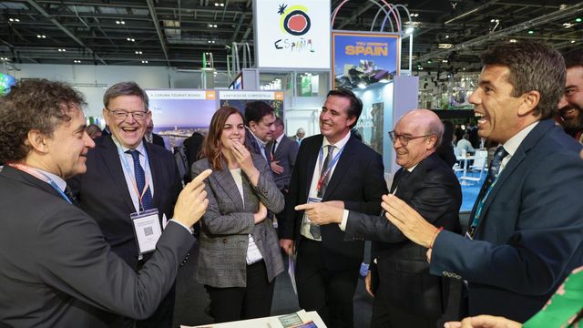Ximo Puig se encuentra con Carlos Mazón en la feria de turismo de Londres.