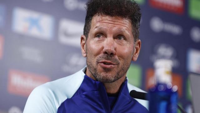 El 'Cholo' Simeone, en rueda de prensa de La Liga 2022/2023 con el Atlético de Madrid
