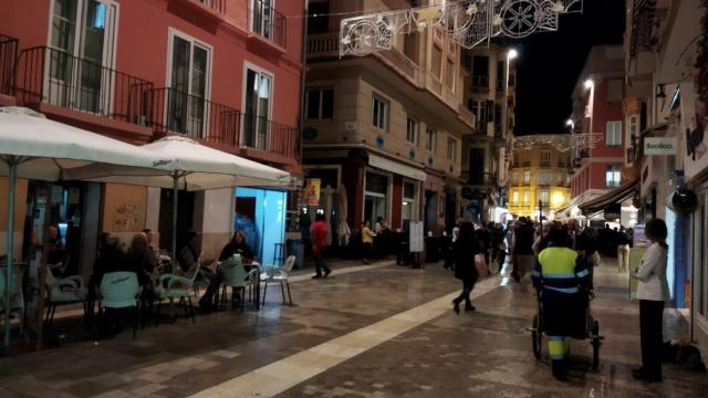 Calle Granada, durante el 'apagón'.