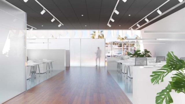 Infografía del interior del Centro de Ciberseguridad de Andalucía que funcionará en el puerto de Málaga.