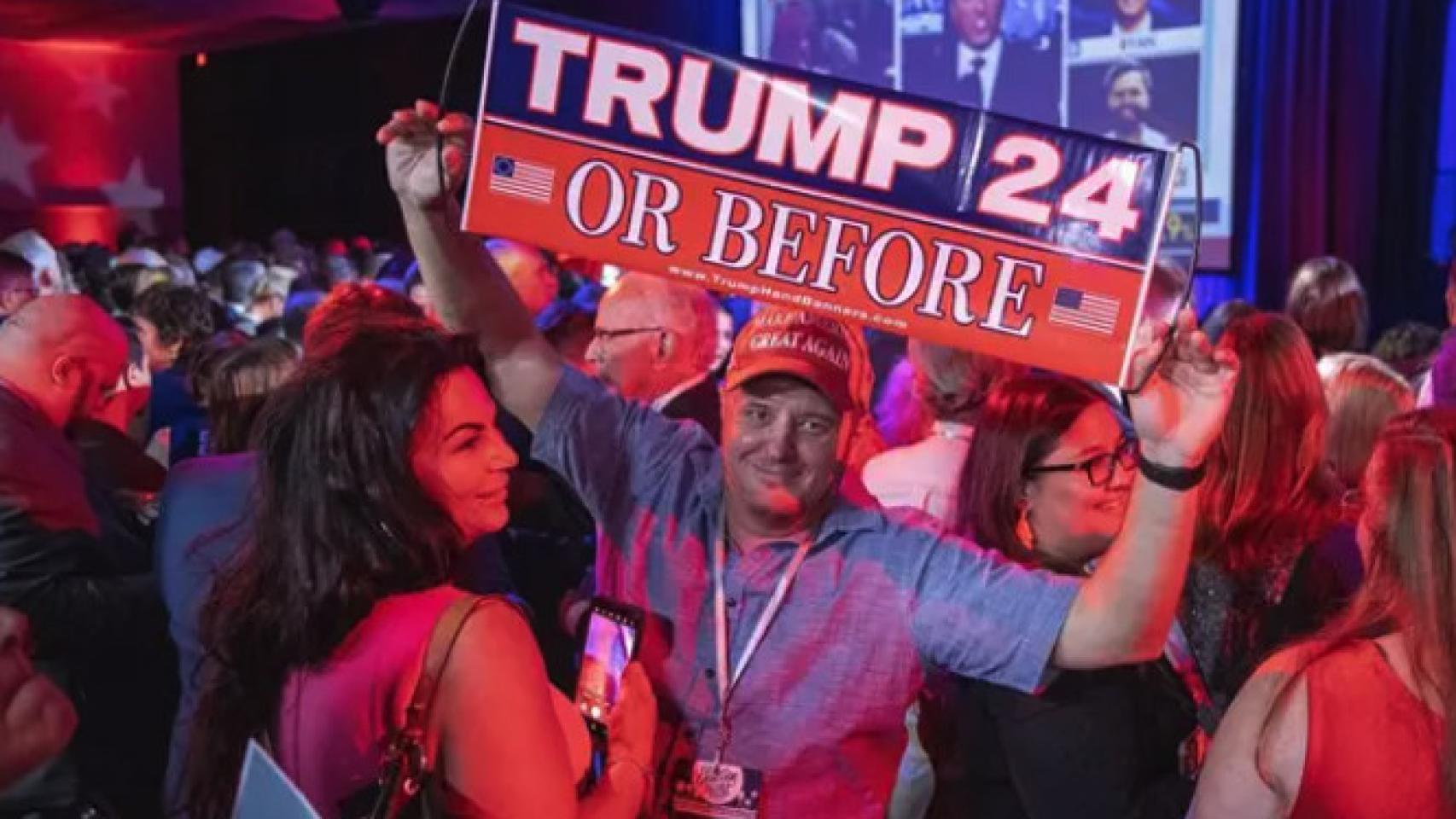 Un simpatizante del expresidente Donald Trump en Florida.