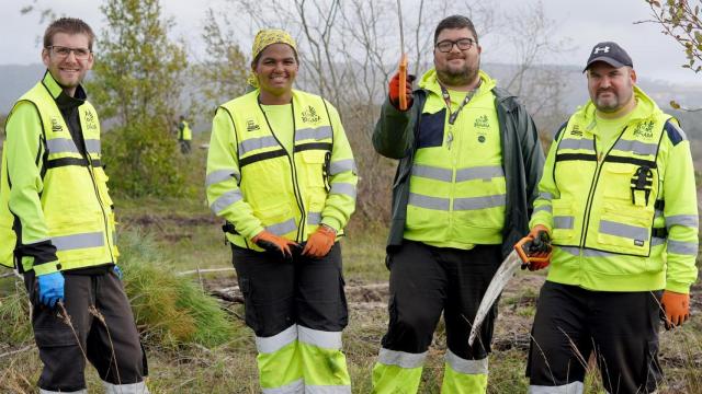 Miembros de la Ecobrigada de Amicos