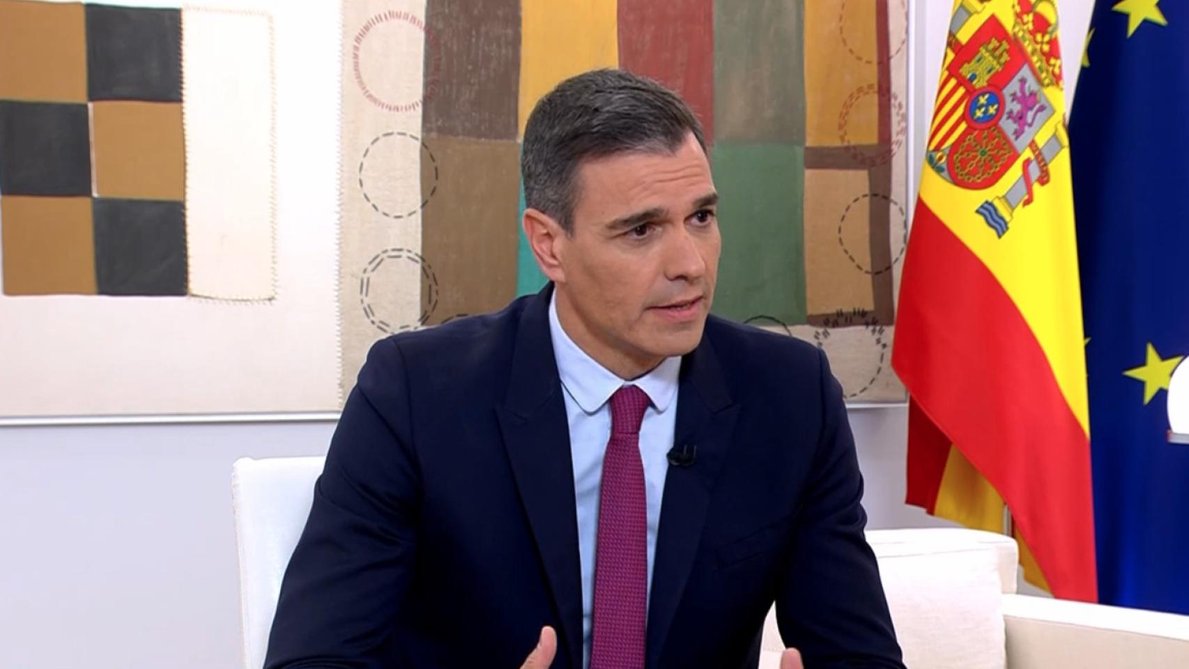 El presiente del Gobierno, Pedro Sánchez, durante una entrevista.