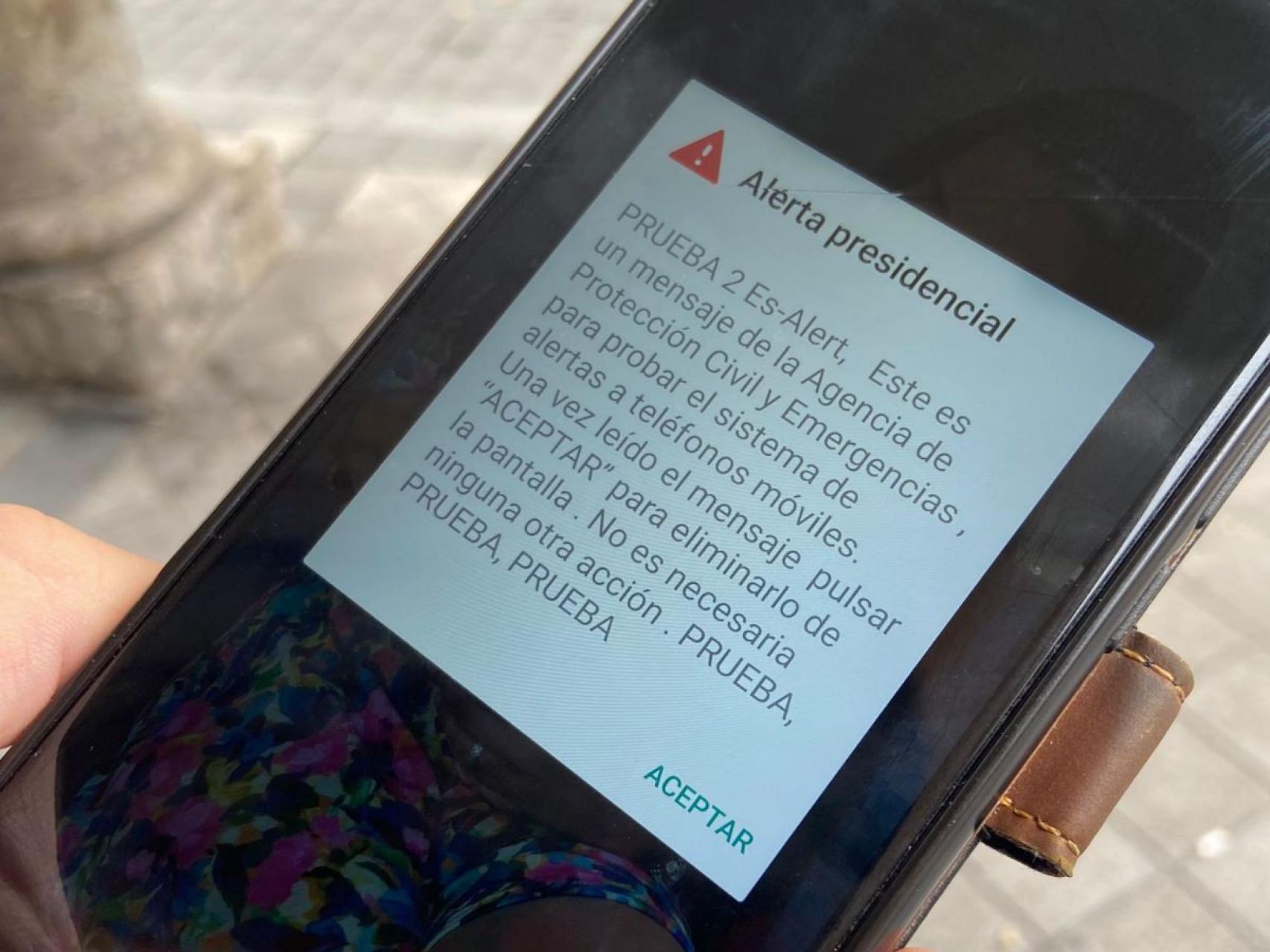 Una de las alertas de la nueva herramienta ES-Alert.